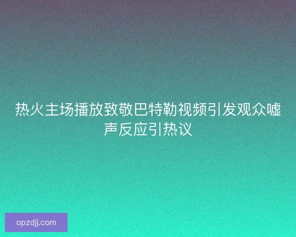 热火主场播放致敬巴特勒视频引发观众嘘声反应引热议